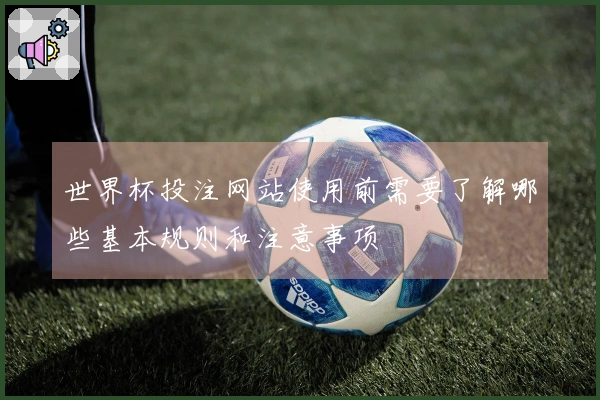 世界杯投注网站使用前需要了解哪些基本规则和注意事项
